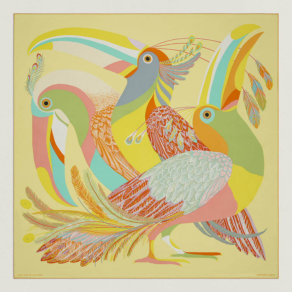 Toucans de Paradis scarf 140 Hermès UK